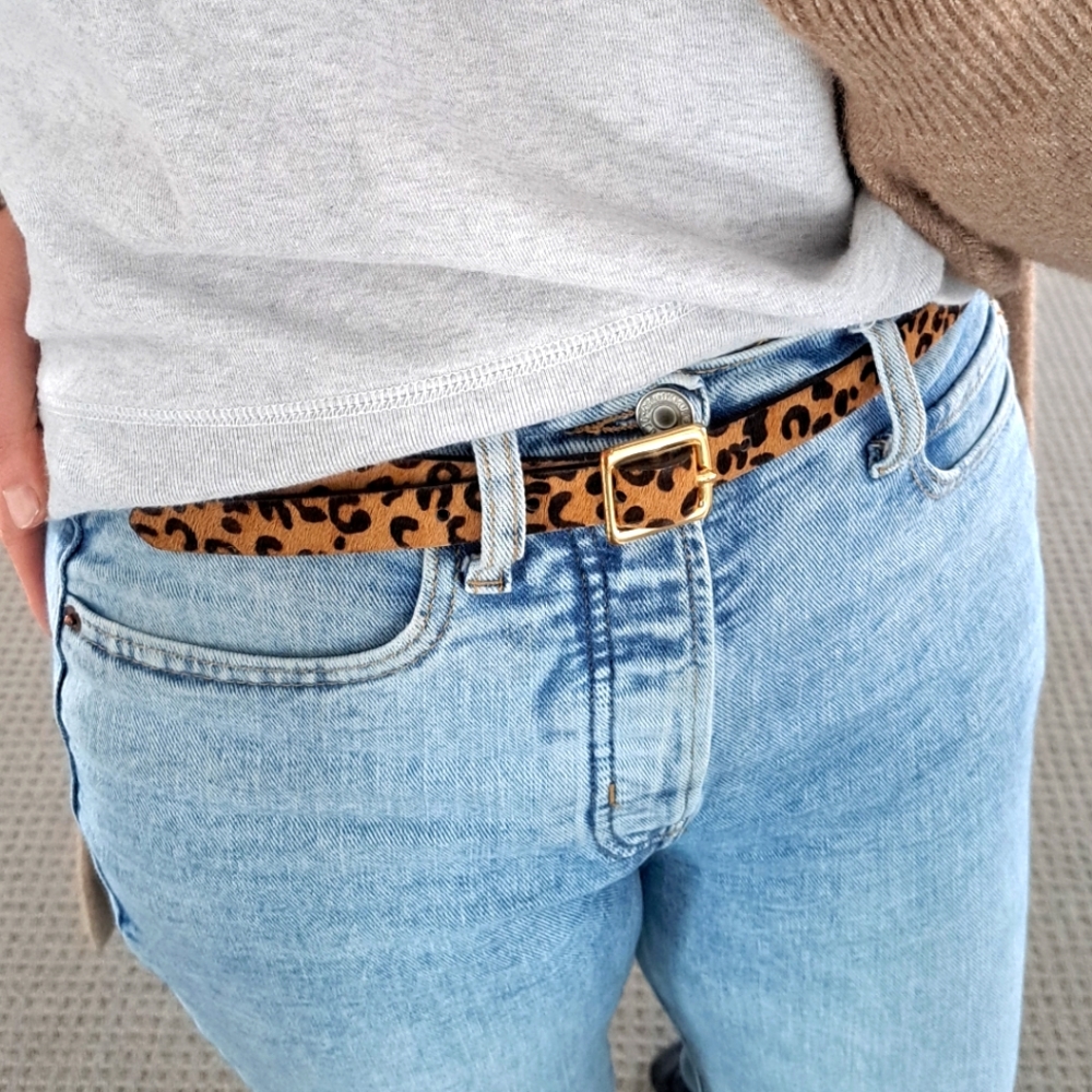 Real Leather Animal Print Belt